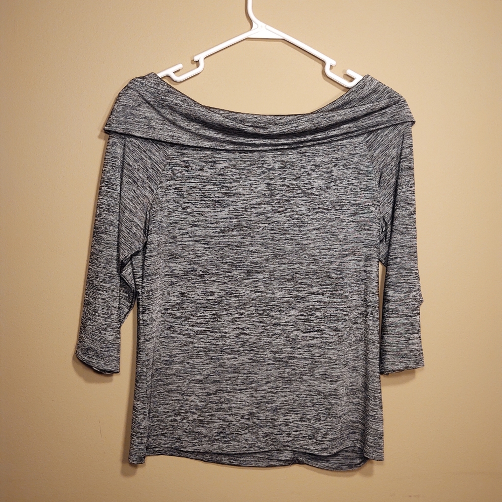 Ninety petites gray shirt